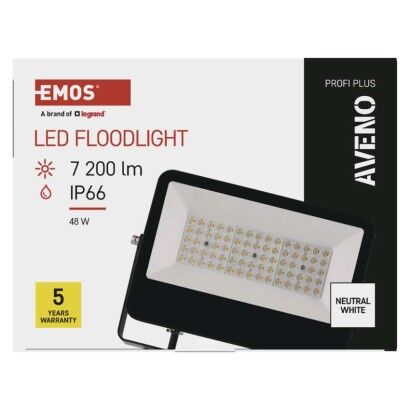 Emos ZS2433 exteriérový  LED reflektor  AVENO 48W 7200lm 4000K IP66