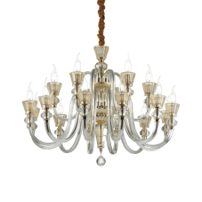 Závesné svietidlo/Luster Ideal lux 140629 STRAUSS SP18 18xE14 40W jantár
