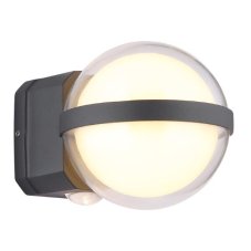 GLOBO 34157 ILLI vonkajšie nástenné svietidlo efektné LED 12W/1320lm 3000K IP54 antracit, biela