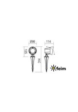 REDO 90110 ZIGGY exteriérový reflektor CREE COB LED 12W 1320/985lm 3000K IP65 antracit