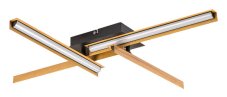 RABALUX 71145 Remiel stropné svietidlo LED 20W/1200lm 3000K matná čierna, imitácia dreva