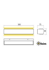 REDO 90408 DASH exteriérové nástenné svietidlo SMD LED 15,5W 868lm 4000K IP65 antracit