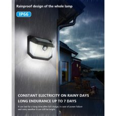 Immax 08486L IMMAX SIDE vonkajšie solárne nástenné svietidlo LED 4W/300lm 6000K, IP65, PIR senzor, čierna