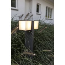 LUTEC 7193801118 CUBA záhradný LED stĺpik 24,4W 3000K IP54 tmavá šedá