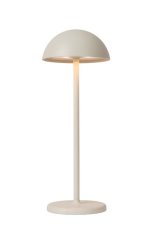 LUCIDE 15500/02/31 JOY venkovní dotyková stolní lampička LED V320mm 1,5W/190lm 3000K IP54 bílá, nabíjecí baterie, USB kabel