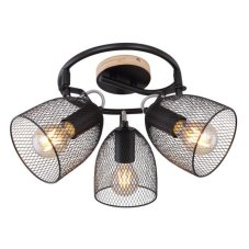 GLOBO 54034-3 JOSINA stropné bodové svietidlo/spot D250mm 3xE27 čierna, drevo