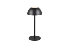 TRIO Reality R54106132 RICARDO vonkajšia dotyková stolná lampa SMD LED V300mm 1,7W/240lm 3000K IP54 čierna matná, nabíjateľná batéria, USB-C port