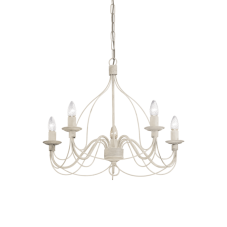 Závesné svietidlo/Luster Ideal lux 005881 CORTE SP5 BIANCO ANTICO 5xE14 40W
