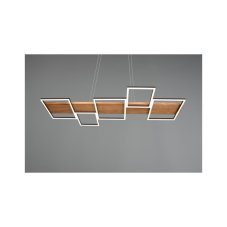 TRIO 322910532 HARPER závesné svietidlo SMD LED 42W/5700lm 3000K čierna matná, drevo, switchdimmer