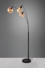 TRIO 417000313 LUMINA stojacia lampa V2000mm 3xE14 černá matná, jantarová