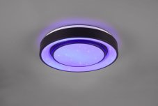 TRIO WIZ R65041032 MONA stropné svietidlo LED D380mm 20W/2400lm 3000-6000K matná čierna, RGB, starlight efekt