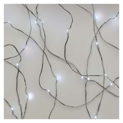 D3AC01 EMOS NANO vánoční řetěz 100 LED, střbrný drát, 10m, časovač, studená bílá, IP44