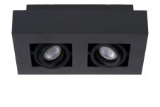 LUCIDE 09119/11/30 XIRAX stropné bodové stmievateľné svietidlo 2xGU10/5W LED čierna
