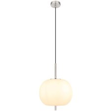 GLOBO 15345H1NO BLACKY I závěsné svítidlo D300mm 1xE27 matný nikl, bílá