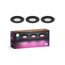 Philips Hue White and color ambiance 8720169264793 Slim downlight S zápustné svítidlo D90mm LED 8,3W/1000lm 2200-6500K+RGB IP44 černá 3-set