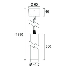 Sylvania 0006186 závesné svietidlo Pixo Mini PENDANT 490lm 2700K MB čierna