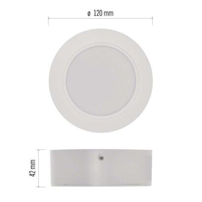Emos ZM5432 LED RUBIC stropní/nástěnné přisazené klasické svítidlo kruh průměr 120 × 42 mm 9W 900lm 4000K bílá