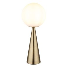 GLOBO 21031M PINPAL stolná lampička V495mm 1xE27 mosadzná, biela