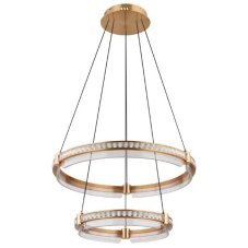 GLOBO 67196-78H BLONDIE závesné svietidlo D600mm LED 78W/4143lm 2700-6000K zlatá, priehľadná, diaľkový ovládač