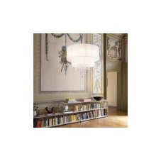 Závesné svietidlo/Luster Ideal lux 165011 OPERA SP10 BIANCO 10xE27 60W chróm