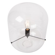 LUCIDE 25510/35/60 VITRO stolná lampička V445mm 1xE27 čierna, priehľadná