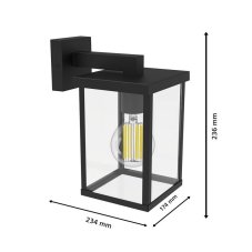 Philips 8720169266377 Outdoor Bellini vonkajšie nástenné svietidlo 1xE27 IP44 antracit