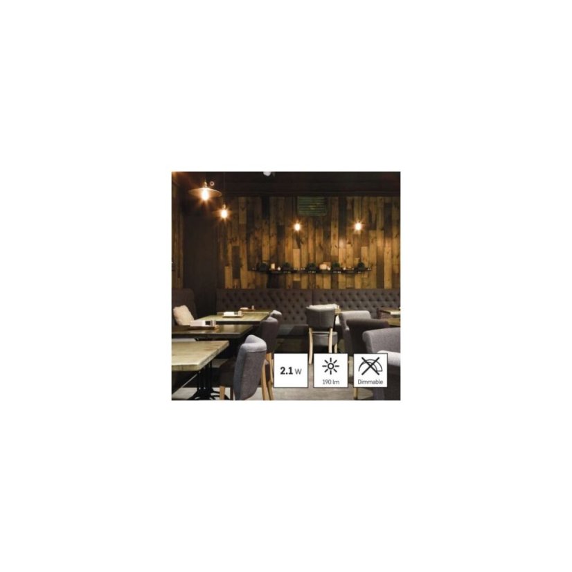 Emos LED žárovka E14 Z74300 Vintage Candle 2,1W 190lm 2200K teplá bílá