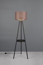 TRIO Reality R41561032 COLETTE stojacia lampa V1525mm 1xE27 čierna matná, šedohnedá