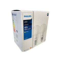 Philips 8719514471078 LED žiarovka CorePro E27 4,9W/40W 470lm 2700K A60 biela 2-set