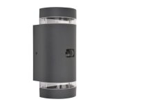 LUTEC 5604014118 FOCUS exteriérové nástěnné svítidlo se senzorem 2xGU10 IP44 tmavěšedá