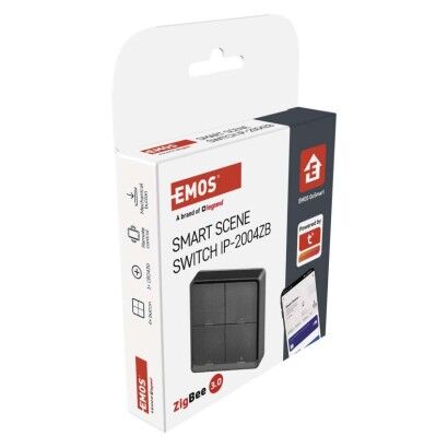 EMOS H5016 GoSmart Přenosný 4-tlačítkový ovladač scén černá