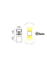 REDO 90294 VARY exteriérové nástenné svietidlo POWER LED 2x10W 1178lm 3000K IP54 biela