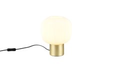 TRIO 519800108 DIVA stolná lampička V260mm 1xE27 mosadz matná, biela