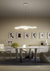 REDO 01-2545 CRONOS závesné svietidlo LED 65W/4137lm 3000K biela, switchdimmer