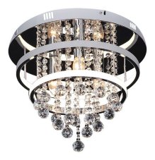 RABALUX 2237 Pallas stropné svietidlo D400mm LED 32W/2030lm 3xE14 4000K chrómová, biela
