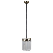 ITALUX PND-44544-1 Sabriga křišťálové závěsné svítidlo 1xE14 D180mm starožitná mosaz