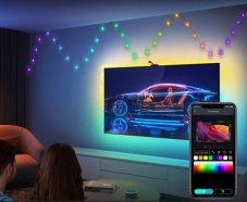 RABALUX SMART LIGHT 77123 Biri vonkajšia svetelná reťaz 5m LED 2,8W RGB IP44 priehľadná, stmievateľná, diaľkový ovládač