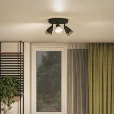 Philips 8720169300057 Cleft stropné bodové svietidlo/spot D196mm 3xGU10 čierna, dymová, ClickFix