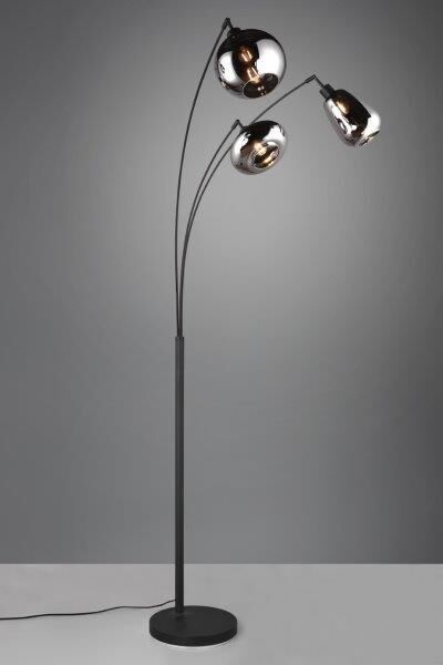 TRIO 417000332 LUMINA stojaca lampa 3xE14 V2000mm čierna matná, chrómová