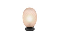 TRIO 564200113 FACETTE stolná lampička V280mm 1xE27 čierna matná, jantárová