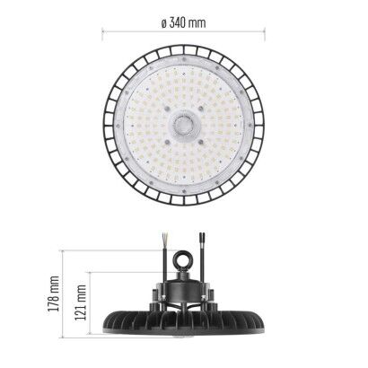 Emos ZU220.12 LED průmyslové závěsné svítidlo HIGHBAY ASTER 200W 34000lm 4000K IP65