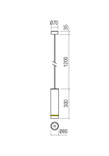 REDO 90515 KLOU venkovní závěsné svítidlo COB LED 9W 896/553lm 3000K IP54 rezavě hnědá