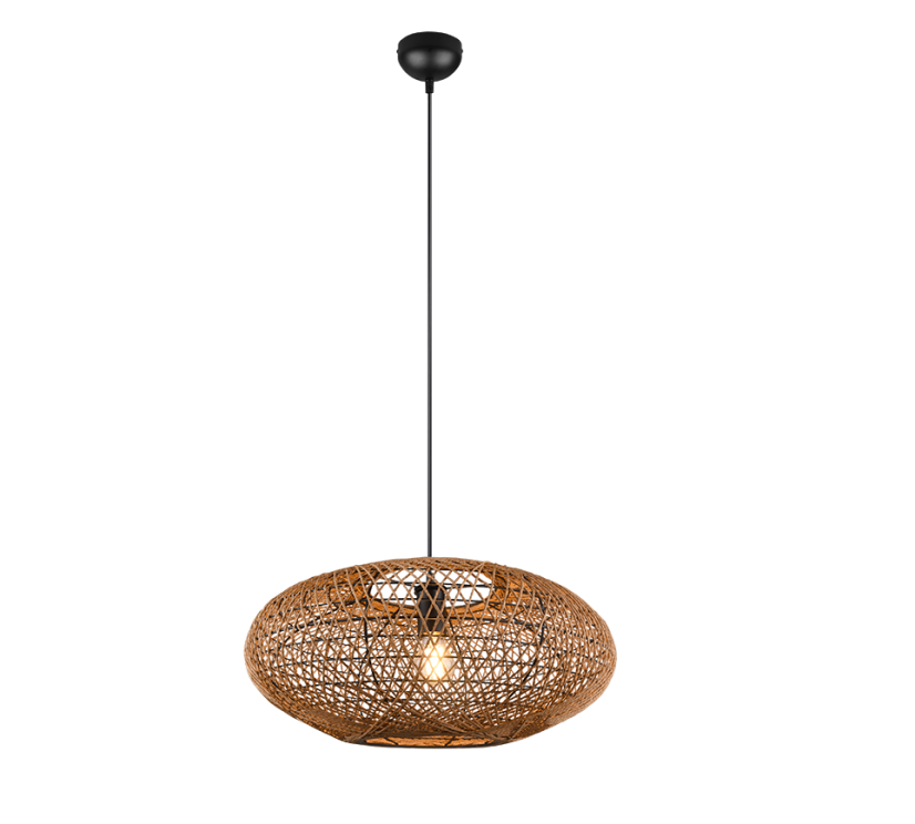 TRIO 312300136 HEDDA závesné svietidlo D520mm 1xE27 matná čierna, sisal