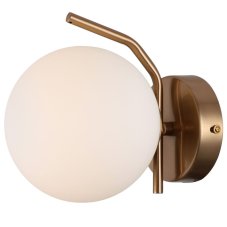 Italux WL-3300-1-HBR nástenné svietidlo Carimi 1x5W G9 mosadzná medená, biela