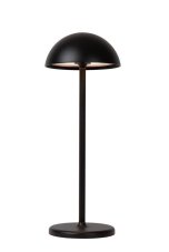 LUCIDE 15500/02/30 JOY venkovní dotyková stolní lampička LED V320mm 1,5W/175lm 3000K IP54 černá, nabíjecí baterie, USB kabel