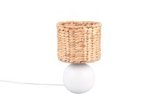TRIO 518900101 VINA stolná lampička V290mm 1xE27 biela, prírodná