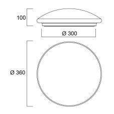 Sylvania 0043428 stropné svietidlo START ECO SURFACE IP44 2050LM 3000K/4000K DUALTONE