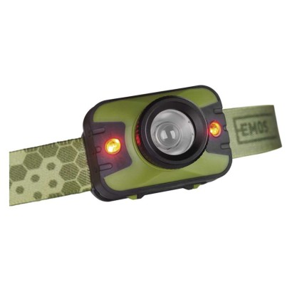 EMOS P3539 LED čelovka 330lm 3× AAA IP43 zeleno-černá