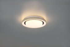 TRIO Reality R67042832 ATRIA stropné svietidlo SMD LED D270mm 10,5W/1080lm 3000-6000K čierna matná, biela, stmievateľné, diaľkový ovládač, starlight efekt