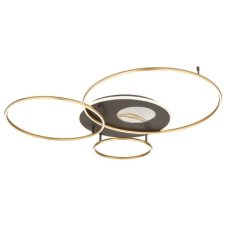 GLOBO 48466-70 INVERTINA stropné svietidlo LED 70W/4747lm 2700-6500K antracit, zlatá, biela, diaľkový ovládač, zrkadlový 3D efekt